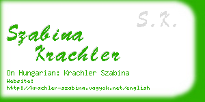 szabina krachler business card